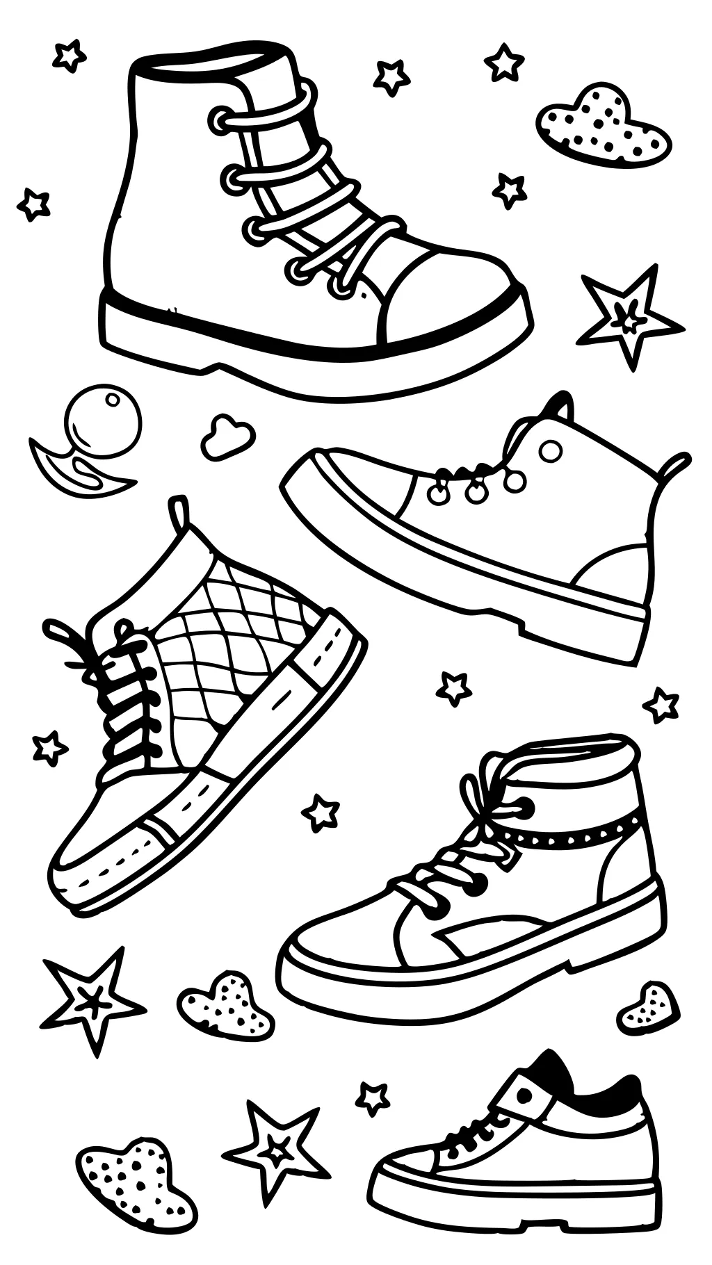 shoes coloring pages